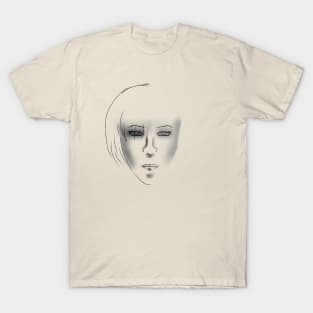 Half dark face T-Shirt